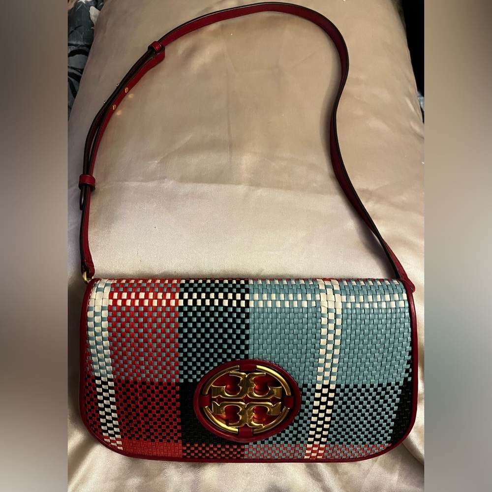 Tory Burch woven leather purse